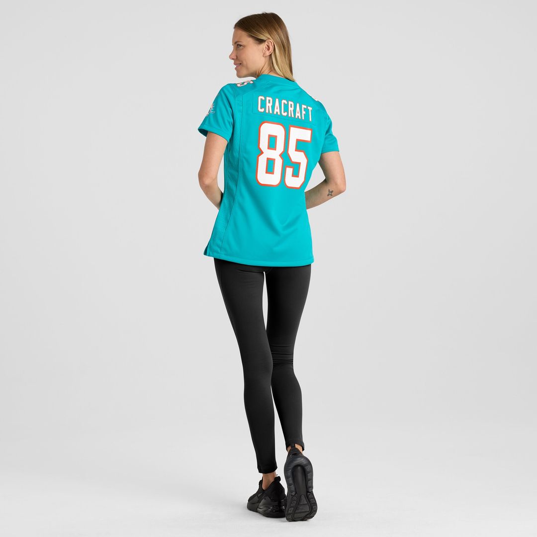 River Cracraft Miami Dolphins Nike Women's Game Player Jersey - Aqua