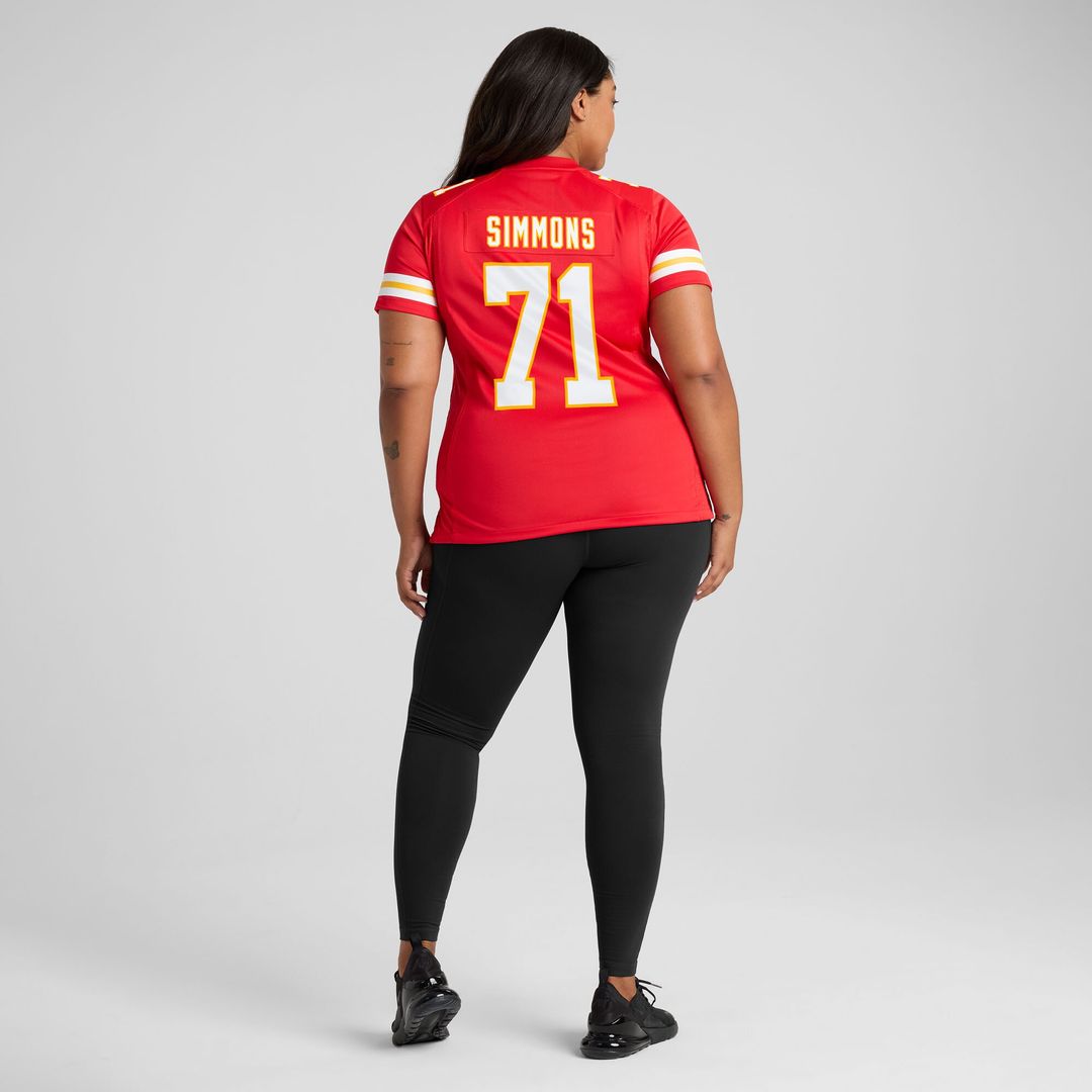 Josh Simmons Kansas City Chiefs Nike Women's Team Game Jersey -  Red