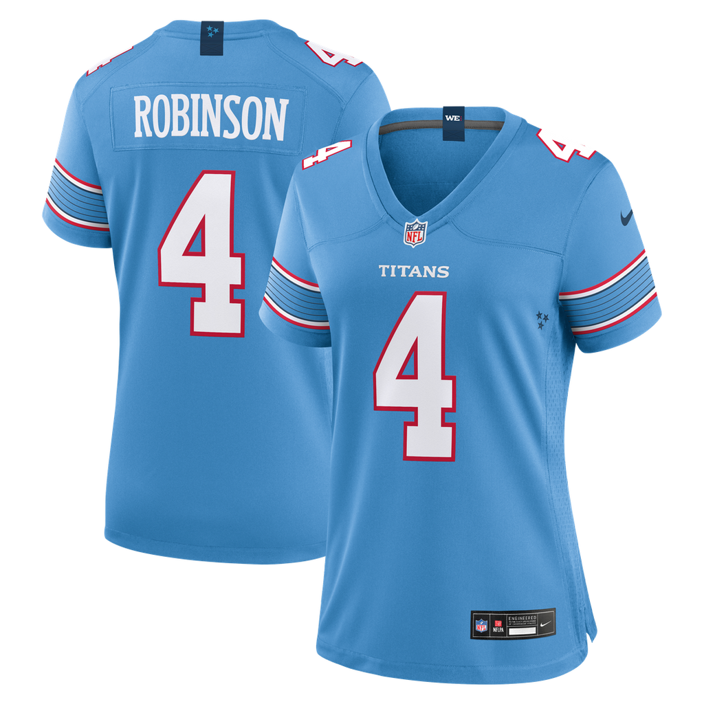 Wan'Dale Robinson Tennessee Titans Nike Women's Team Game Jersey - Light Blue