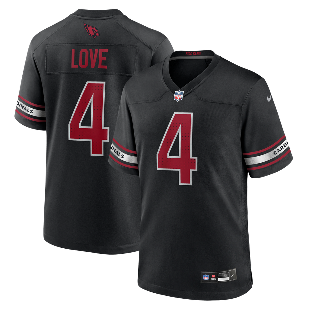 Jeremiyah Love Arizona Cardinals Nike Alternate Game Player Jersey - Black