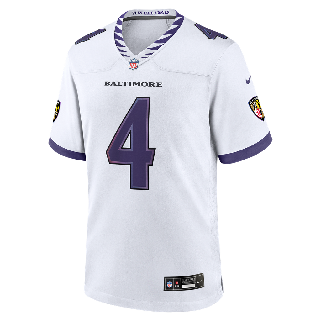 Zay Flowers Baltimore Ravens Nike Game Jersey - White
