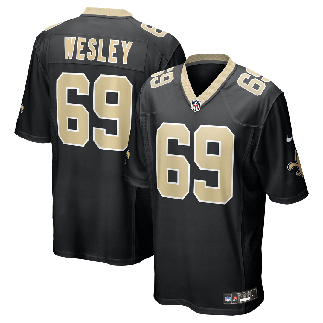 Barry Wesley New Orleans Saints Nike Team Game Jersey -  Black