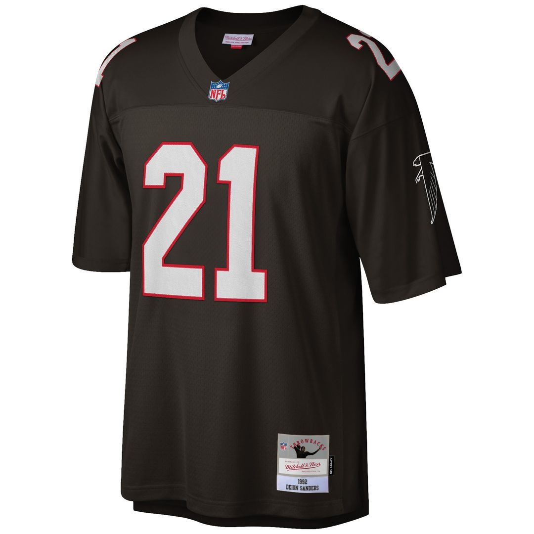 Deion Sanders Atlanta Falcons Mitchell & Ness Big & Tall 1992 Retired Player Replica Jersey - White