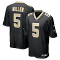 Kendre Miller New Orleans Saints Nike Team Game Jersey -  Black