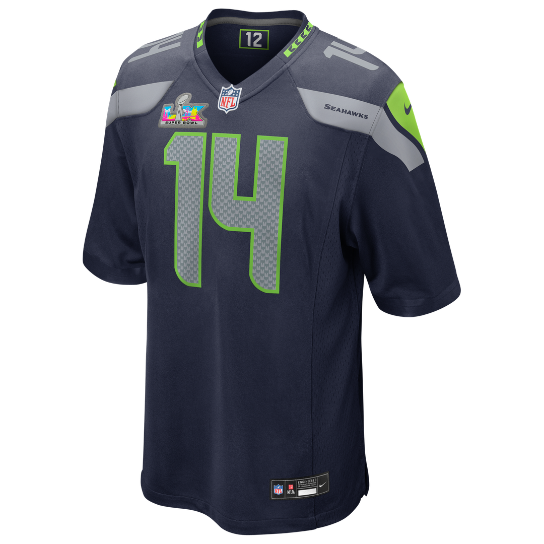 Sam Darnold Seattle Seahawks Nike Super Bowl LX Patch Game Jersey - College Navy