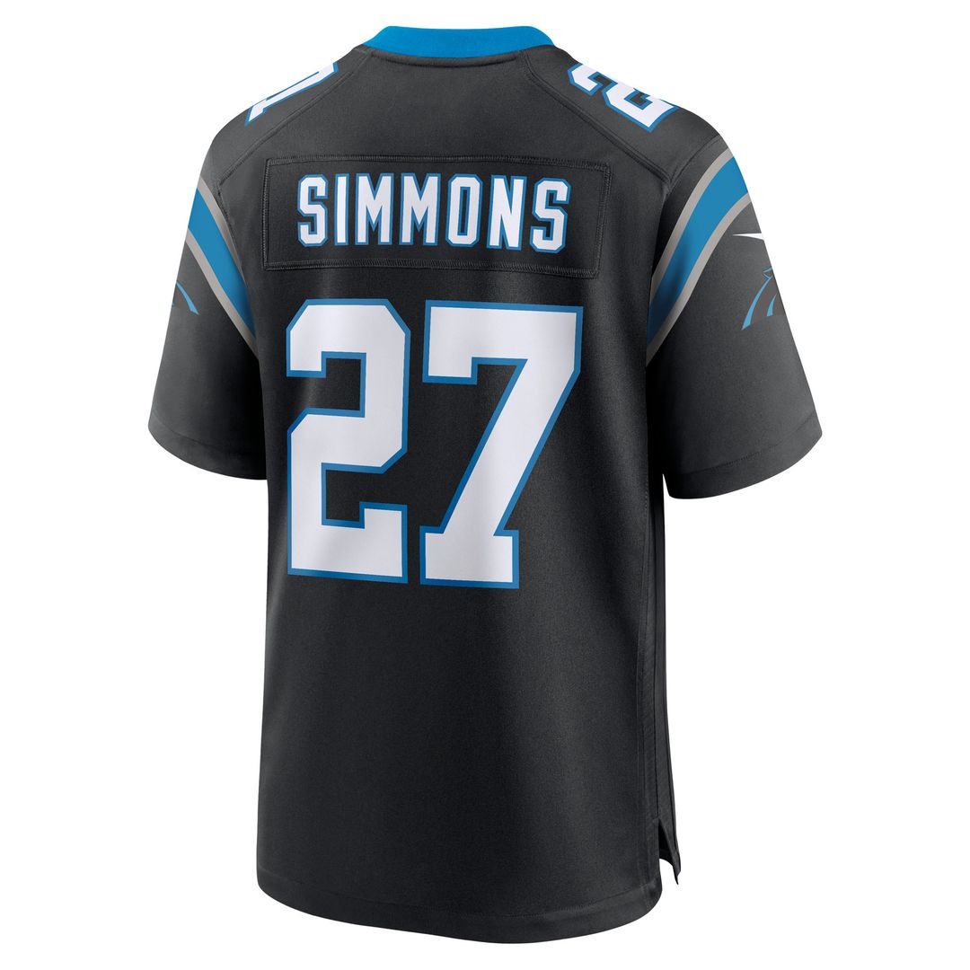 Isaiah Simmons Carolina Panthers Nike Team Game Jersey -  Black