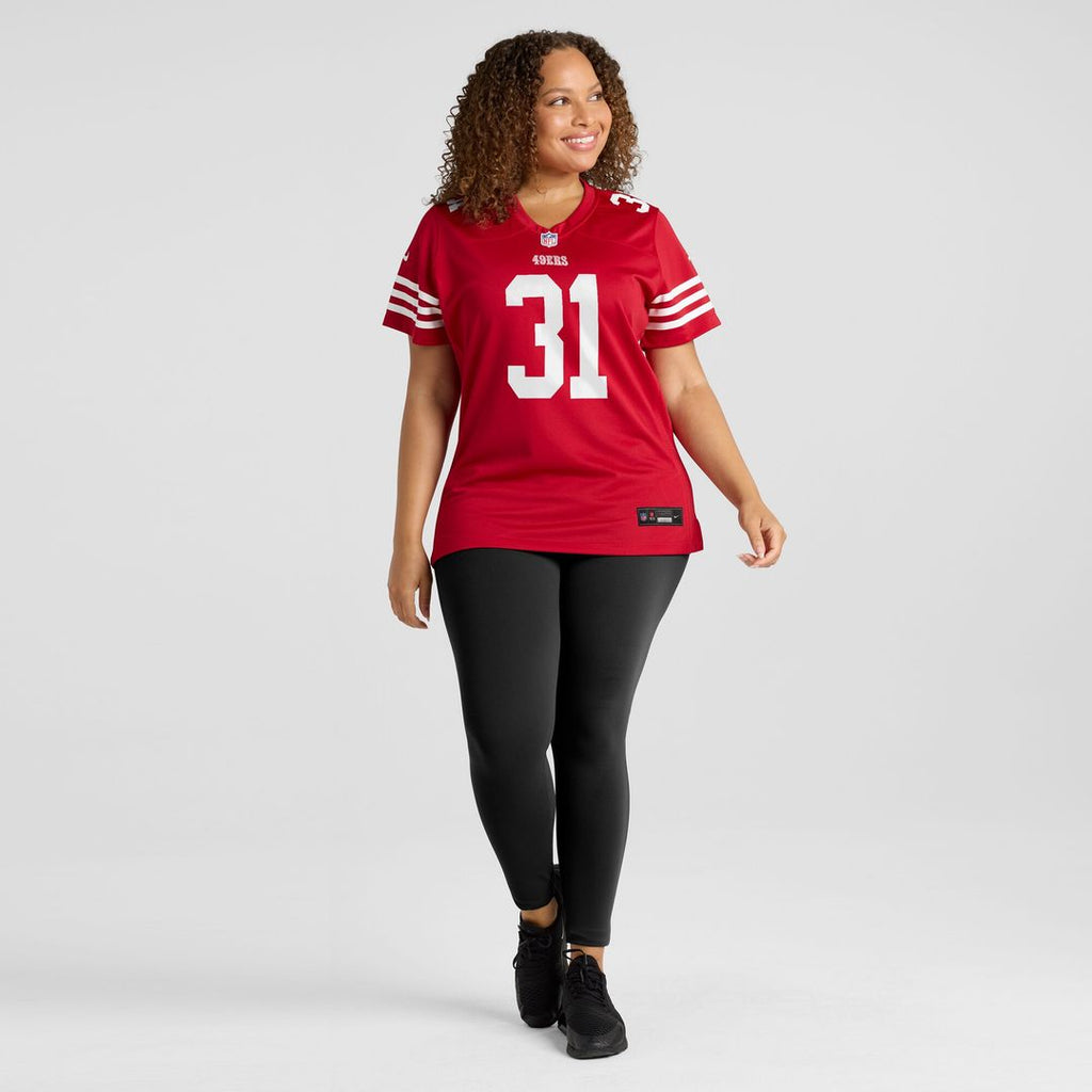 Isaac Guerendo San Francisco 49ers Nike Women's Team Game Jersey -  Scarlet