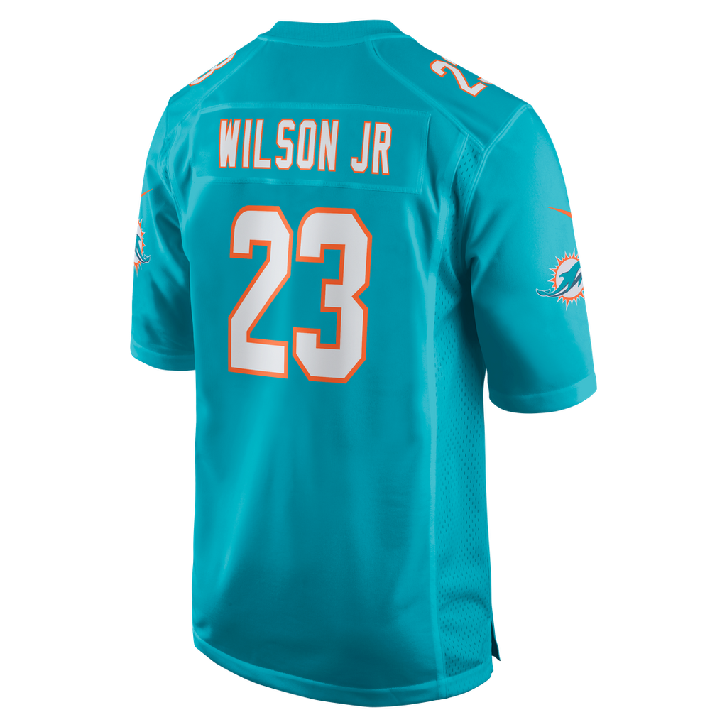 Jeff Wilson Jr. Miami Dolphins Nike Game Player Jersey - Aqua