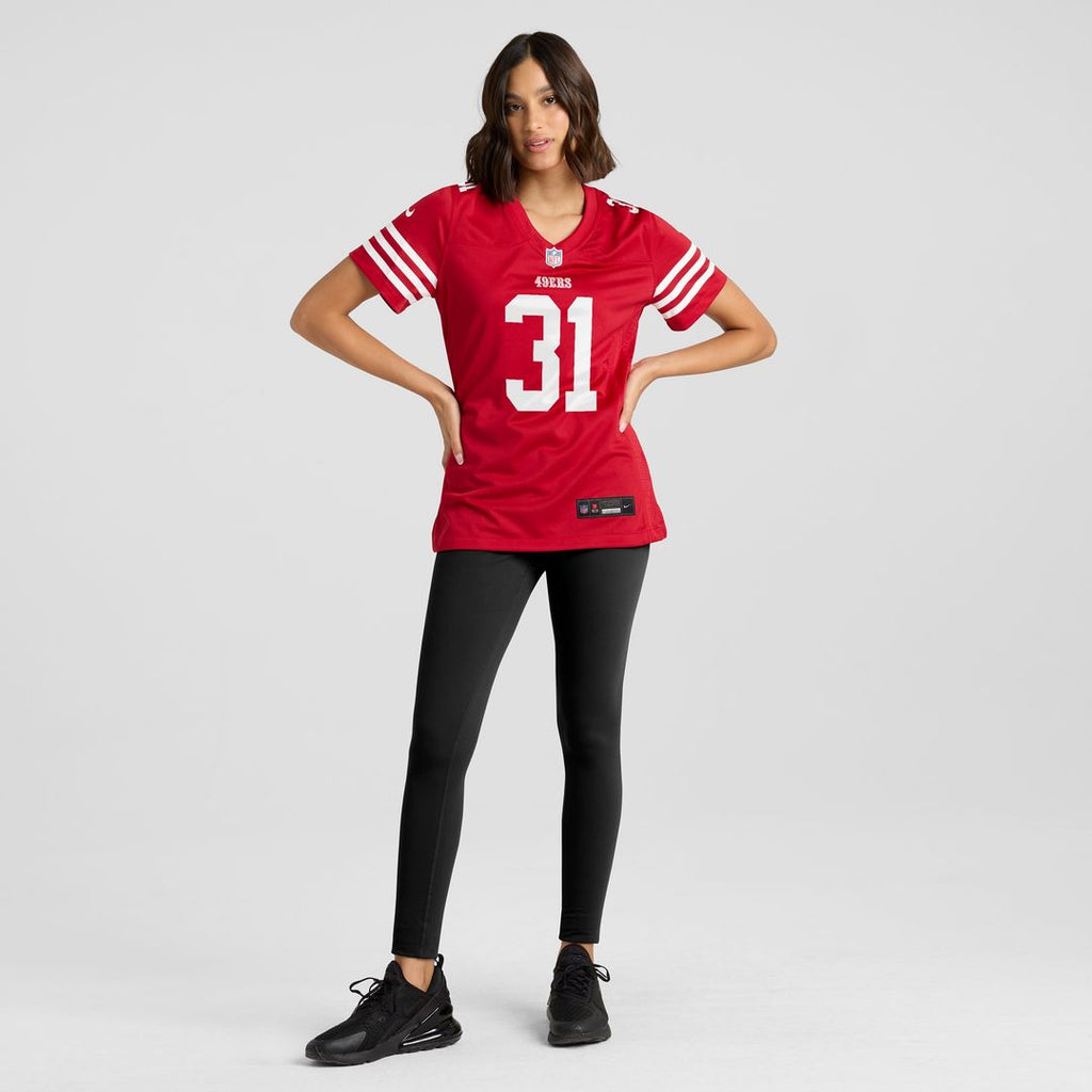 Isaac Guerendo San Francisco 49ers Nike Women's Team Game Jersey -  Scarlet